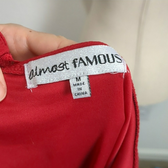 Red Dress Prom Homecoming Layered Bottom Lace Back size M - Picture 3 of 5